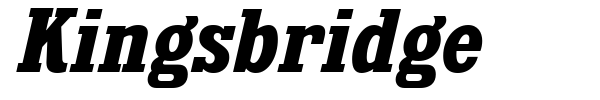 Kingsbridge font preview